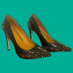 Shoedazzle
Black pointed toe studded high heels! 
4 inch heels